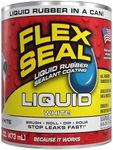 Flex Seal Liquid, Rubber Coating Sealant, Waterproof, Flexible, Breathable, and UV Resistant, Roof Repair, Basements, RV, Campers, Trailers, Marine, EPDM, Masonry, White, 16 oz