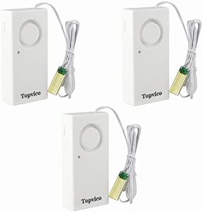 Topvico Water Leak Sensor Detector Flood Alarm for Basement Moisture 120dB Work Alone Battery Operated 3 Packs