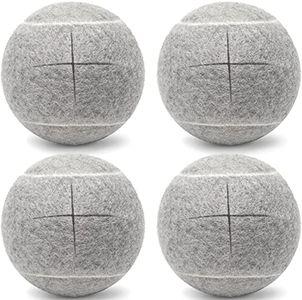 4PCS - Walker Glide Balls,Precut Walker Tennis Balls for Furniture Legs and Floor Protection,Walkers Legs Universal Precut Glide Balls,Heavy Duty Long Lasting Felt Pad Glide Coverings,Fit Most Walkers