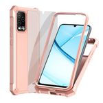 Ailiber for BLU View 5 Pro Case with Screen Protector, Tracfone BLU View 5 Pro Dual Layer Phone Case, Shockproof Corners TPU Bumper, Slim Silicone, Rugged Protective Cell Cover Case-Rose Gold