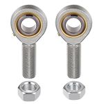 uxcell POSB12 3/4 Inch Male Rod End Bearing Set - 2pcs of 3/4-16 Left and Right Hand Thread Rod Ends with Jam Nut