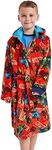 Marvel Boys Avengers Personalised Dressing Gown Spiderman Iron Man Hulk Robe, Marvel, 5-6 Years