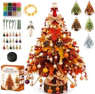 DIY Beaded Christmas Tree Kit with String Lights Craft Kits for Adults