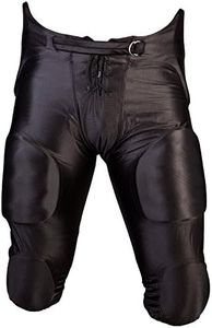 Cramer Football Game Pants, 7 Pads with Hip, Tailbone, Thigh Black