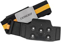 LG11 Upgraded Ice Cleats for Shoes - Rotatable Anti-Slip Spikes with Tungsten Steel Tips, Indoor/Outdoor Use, Reinforced Molded Base & Non-Slip Rubber Pads for Hiking/Walking on Ice