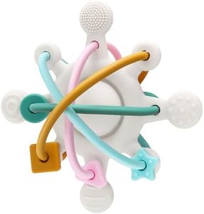 Baby Teething Toy for Babies 3 Months, Silicone Baby Teether Toys with Rattle, Rattle Sensory Teether Toy, Baby Chew Toys for Teething Relief, BPA Free