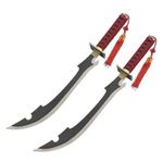 Medieval Depot - Kyouraku Shunsui Twin Sword Set (Anime Replica) - 26" Blades, Red Nylon Grip