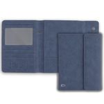 WALNEW Passport Holder for 2, RFID Blocking Passport Book Wallet Cover Case Women Men, PU Leather Travel Essentials Accessories Document Holder, Dark Blue