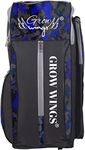 Grow wings New Cricket Kit Bag with Special Bat Holder On The Side, Duffle Kit Bag, Backpack, Full Size with Shoulder Straps and Handle for Player (blue)