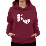 Funny Mikey Hands Rolling Blunt Joint Pot Weed 420 Men’s Unisex Hoodie (Large, Wine)