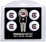 Team Golf NCAA South Carolina Gamecocks 4 Golf Ball and Divot Tool Set Regulation Size Golf Balls (4 Count) & Divot Tool with Removable Double-Sided Magnetic Marker