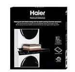 Haier Premium Universal Stacking Kit for Washing Machines and Tumble Dryers, Space-Saving, with Black Anti-Tipping Sliding Shelf, Perfect for Haier 3, 5 and 7 Series Washing Machines and Tumble Dryers