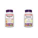 Webber Naturals Melatonin Plus, 1.5 mg of Melatonin with L-Theanine & 5-HTP, 40 Chewable Tablets, For Sleep Support, Vegan & Melatonin 3 mg, 90 Quick Dissolve Tablets, For Sleep Support, Vegetarian