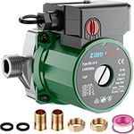 ZeroPone Hot Water Recirculating Pump, 93W Water Circulator Pump NPT 3/4" w/NPT 1/2" Adapter, Stainless Steel Head,15-6S 3 Speed Control for Electric Water Heater System