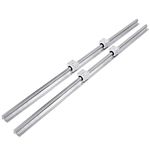 Happybuy 2PCS Linear Rail 0.78-47 Inch, Linear Bearings and Rails with 4PCS SBR20UU Bearing Block, Linear Motion Slide Rails for DIY CNC Routers Lathes Mills, Linear Slide Kit fit X Y Z Axis