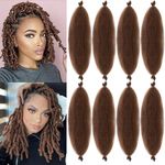 Springy Afro Twist Hair 16 inch 8Packs Pre Fluffed Marley Twist Braiding Hair Spring Twist Hair Wrapping Hair for Soft Locs Hair Extensions (30#, 16 inch(8Packs))