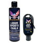 (COMBO KIT (8.3 oz. + 1.7 oz.) Bottles) - IRON AMERICAN Liquid Sports Chalk (Best Value Liquid Chalk 8.3 oz + 1.7 oz Combo Kit) - Equal to (6) 50 ML Bottles - Ideal for All Grip Based Sports...