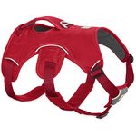 RUFFWEAR Web Master Multi-Use Dog Harness, Rugged Environments, Working Dogs, Medium Breeds, Adjustable Fit, Size: L/X-Large (81-107 cm), Red Currant