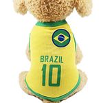 GabeFish Dog World Cup T Shirt Pets Football Jersey Sports Soccer National Team Vest Cat Summer Cool Clothes Apparel Brazil Small