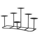 smtyle DIY 6 Fireplace Candle Candelabra Candleholder Mantle Decor for Flameless or Wax Pillar Candles Stand with Black Iron Decoration on Desk or Floor