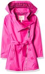 Jessica Simpson Girls' Pretty Trench Coat, Fuchsia Pink Gingham, 5/6