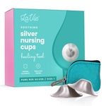 LaVie Silver Nursing Cups, soothing protection for nursing nipples, calming relief for breastfeeding moms, silver nipple covers all natural (Regular Size)