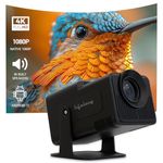 Lifelong Lightbeam Pro Smart Projector for Home,Native 1080P with 4K Support,4500 Lumens,Android 11 with Built-in Apps (Netflix,Prime,Yotutube) Rotatable Design,Speaker,WiFi,150" Max Display,Black