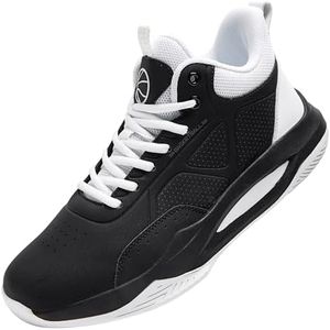 Beita High Upper Basketball Shoes for Men Sneakers Breathable Sports Shoes Anti Slip, Black, 7.5