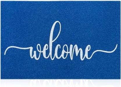 MWAZZLL Blue Doormat Outdoor Indoor Welcome Mat Low-Profile Non Slip Mat Easy to Clean Entrance Mats for Front Door,Patio,Porch Decorative