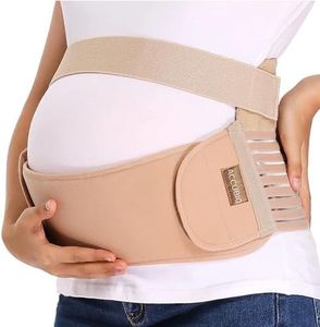 ACCUBIO Maternity Belly Band for Pregnant Women, Maternity Belt, Pregnancy Belly Support Band for Abdomen,Breathable and Adjustable Belly Brace, Relieve Waist and Back Pain (XXL)