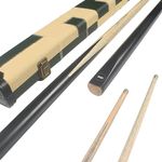 WOODS CUES 1 Piece Ash English Pool Cue,pool cues adult,pool cues with case (TWO CUES WITH ONE CASE)