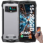 DOOGEE Smini Rugged Smartphone Android 13,15GB + 256GB/2TB Rugged Phone,Helio G99 Mobile Phones 4.5''QHD IPS,50MP Camera Small Rugged Phone 3400mAh/18W,Dual Sim Waterproof Phone,GPS/Face ID, NFC