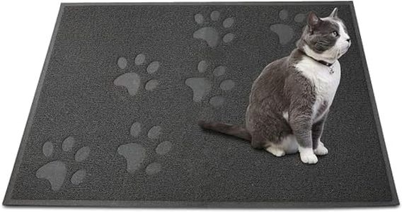 ANDALUS Cat Litter Mat - Kitty Litter Trapping Mat for Litter Boxes - Kitty Litter Mat to Trap Mess, Scatter Control - Washable Indoor Pet Rug and Carpet - Grey, Extra Large (35" x 23")