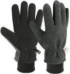 DLY Winter Gloves Men Waterproof - Mens Winter Gloves Thermal Gloves, Polar Fleece Insulated Gloves Warm Gloves for Driving Cycling Hiking Snow Ski in Cold Weather