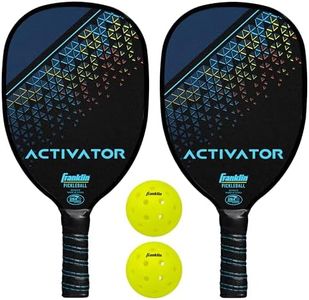 Franklin Sports Pickleball Paddle and Ball Set - (2) Wooden Pickleball Rackets + (2) X-40 Pickleballs - 2 Player Pickleball Paddle Set - Activator - USA Pickleball (USAPA) Approved