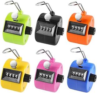 KTRIO Pack of 6 Colors Handheld Tally Counter 4-Digit Number Count Clicker Counter, Hand Mechanical Counters Clickers Pitch Counter for Coaching, Knitting, People, Lap, Fishing, Golf, Toddler & Fidget