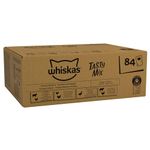 Whiskas 1+ Adult Tasty Mix in Gravy 84 Pouches, Adult Wet Cat Food, Country Collection, Megapack (84 x 85 g)