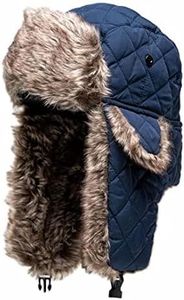 S A Company Trapper Hat Winter Hat for Men & Women | Ushanka Russian Hat | Faux Fur Hat with Ear Flap (Pilot | Navy)