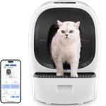 Self Cleaning Litter Tray Auto Refill, Automatic Cat Litter Box for Multiple Cats, Odor-Removal/Smart App Control/Safety Protection, Robotic Kitty Pet Litter Box Anti-Pinch, XXL