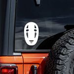 No face Spirited Away Car Decal Sticker (Cars, laptops, Windows) White