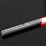 Lischwert Lightsaber, RGB 11 Colors 4 Modle Voices Light Saber, Smooth Swing & Fight Sound Effects, Gift & Cosplay Toys for Kids for Ages 6 and Up(77cm-Sliver)