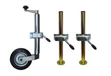 leisure MART 48mm standard duty trailer caravan Jockey Wheel and clamp & 2 x 34mm prop stands and clamps Pt no. LMX2183