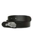 ART N VINTAGE Men's Genuine Pure Leather Black Belts with Metal Brass Buckle - Classic Elegance for Every Outfit (30-32)