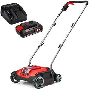 Einhell Power X-Change 18V Cordless Lawn Scarifier with Battery and Charger - Brushless Motor, 28cm Raking Width, 3 Working Depths, for Lawns and Gardens - GC-SC 18/28 Li + 2.5Ah Starter Kit