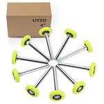 6200ZZ Quiet Garage Door Rollers Bearing Nylon Garage Door Roller 4" Stem, Green Pack of 10 (for 7' Height Doors)