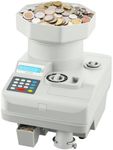 VEVOR High Speed Coin Counter, Professional Coin Sorter with Anti-Jam Tech, 1300 Coins/Min Counting Speed, 11000 Coins Hopper Capacity, Suitable for International Coins and Tokens
