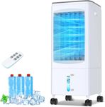 Portable Air Conditioner, 3-IN-1 Portable AC w/Remote, 3 Speeds Evaporative Air Cooler, 1.6 Gal Tank, Swing, 7H Timer, Air Conditioner Portable for Bedroom Office