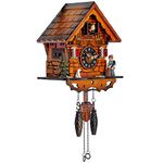 Kintrot Cuckoo Clock Black Forest House Antique Clock Wood Retro Pendulum Clock Wall Decor