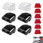 6 Pcs Deer Whistles for Cars, Wildlife Warning Whistle, Animal Warning Device, Dual Hole Ultrasonic Car Deer Alert Whistle with Self Adhesive Tape Whistles for Cars Trucks Motorcycles in Rural Areas