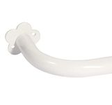 MIGAGE 1'' Blackout Window Curtain Rod Wrap Around Curtain Pole (84''-120'', White)
